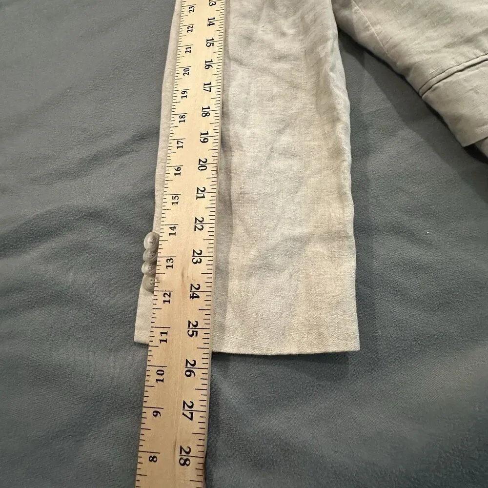 John W. Nordstrom 100% Linen Blazer Mens 44R Sport Coat Woven in Italy 2 Button